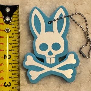 Psycho Bunny logo key chain